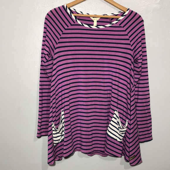 MATILDA JANE | Women’s No Limitations Contrast Stripe Tunic Top size Small - Picture 2 of 9